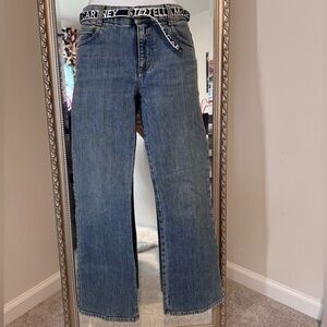 Stella McCartney Blue Denim Jeans with logo Waist